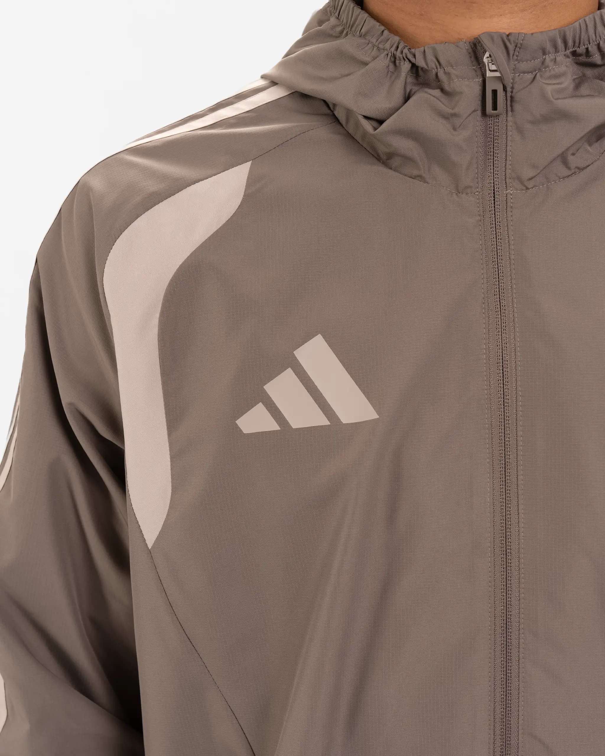 Newcastle United adidas 26/27 Coach's Range Beige All Weather Jacket - Image 5