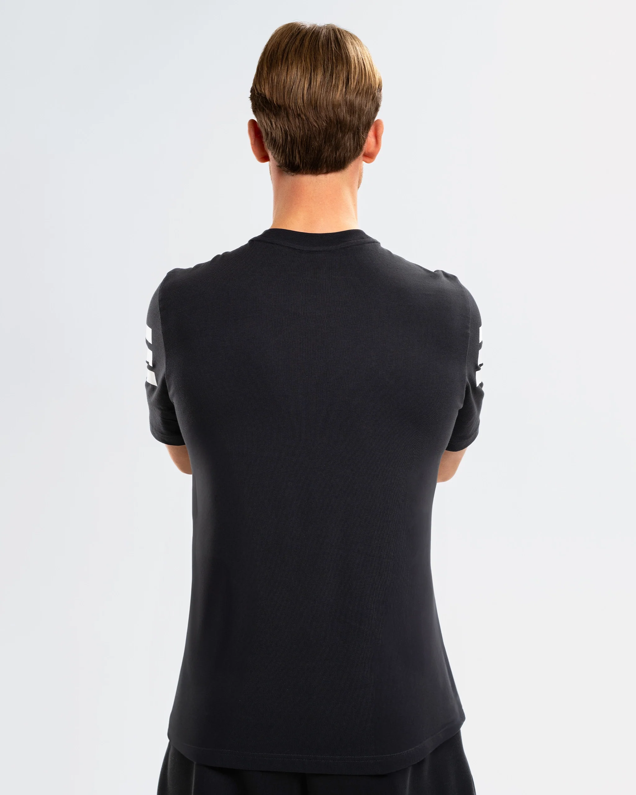 Newcastle United adidas 3-Stripe Black Tee - Image 4