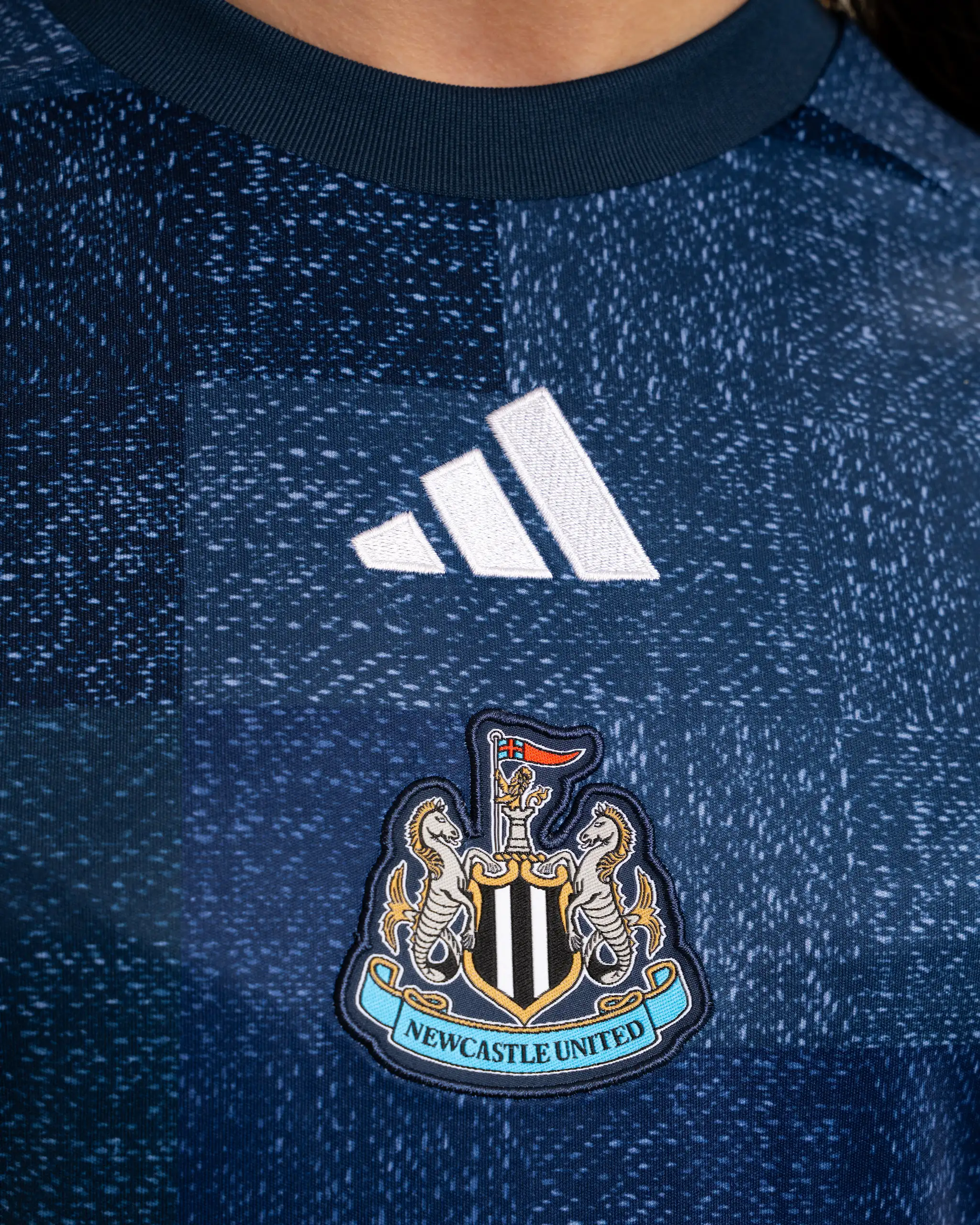 Newcastle United adidas Kids' 26/27 Navy Pre-Match Shirt - Image 3