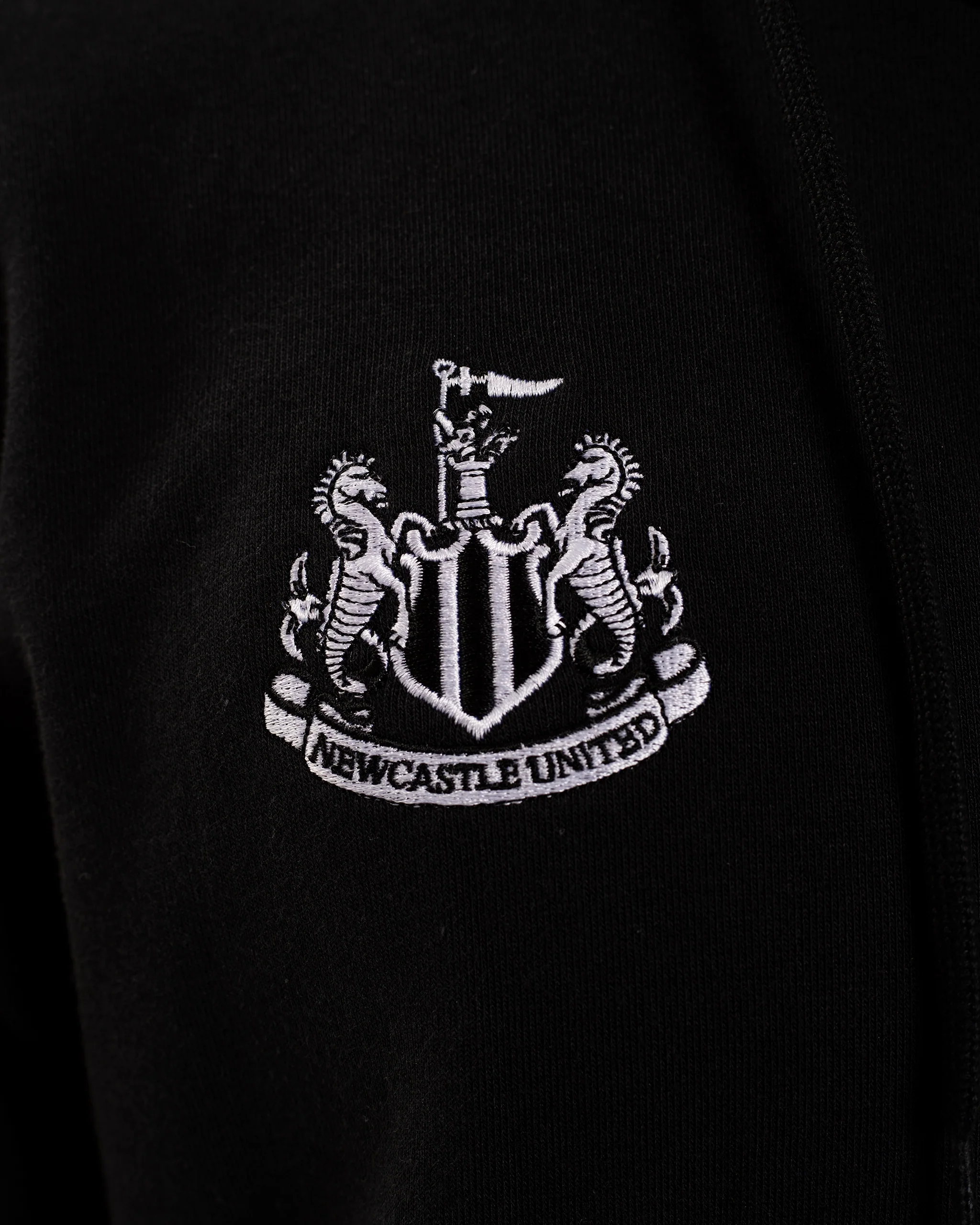 Newcastle United adidas Men's 3-Stripe Black Full Zip Hoodie - Image 7