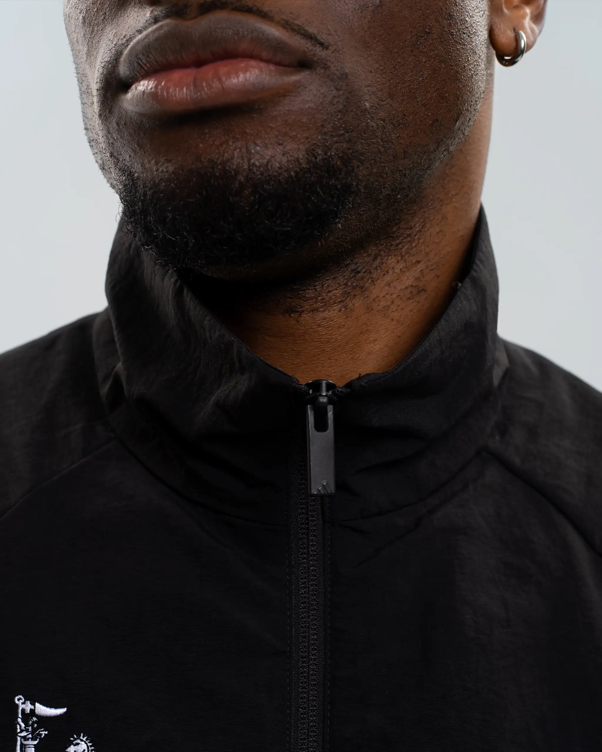 Newcastle United adidas Men's Zip Up Black Nylon Jacket - Image 6