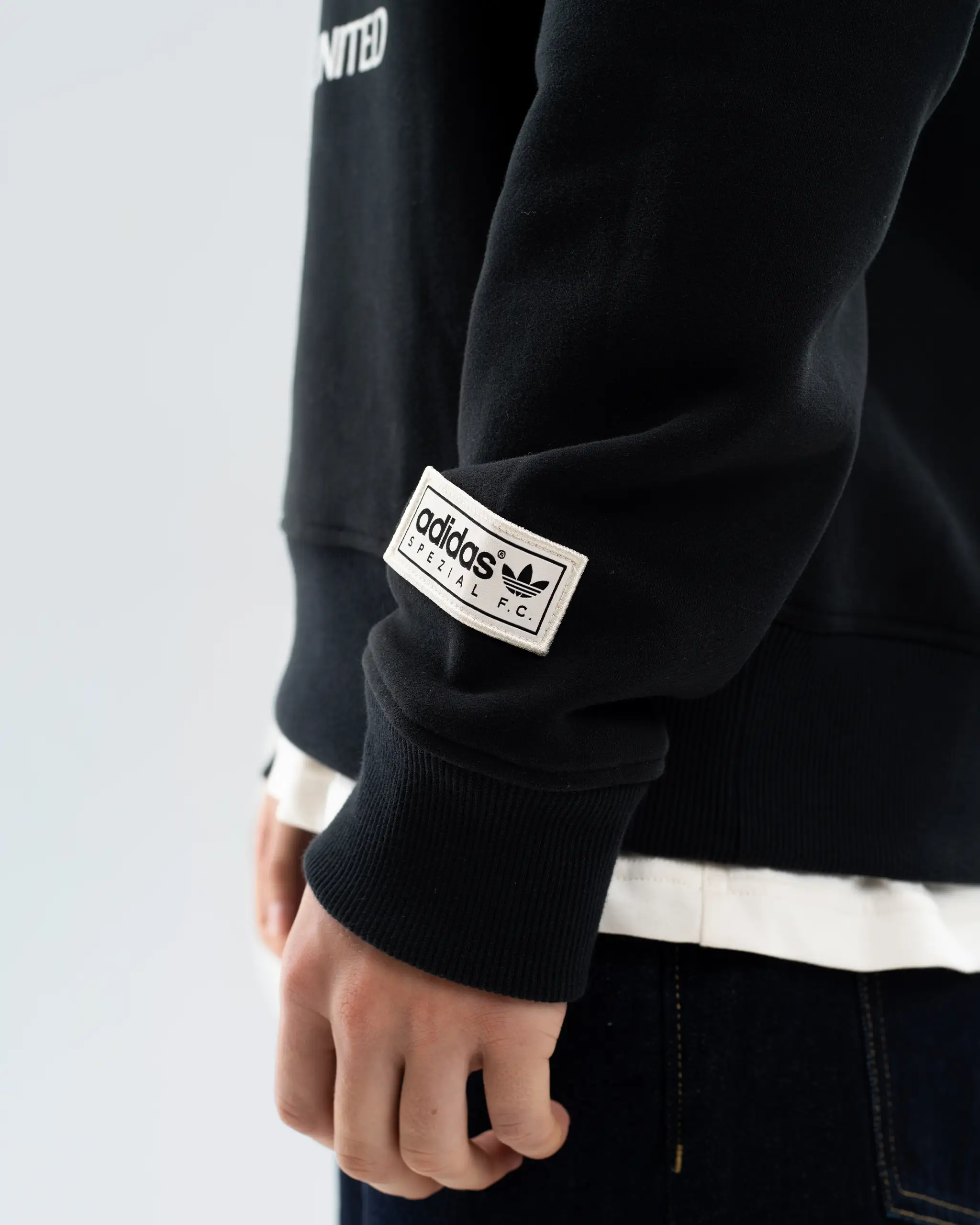 Newcastle United adidas SPZL F.C. Crew Neck Sweatshirt - Image 3