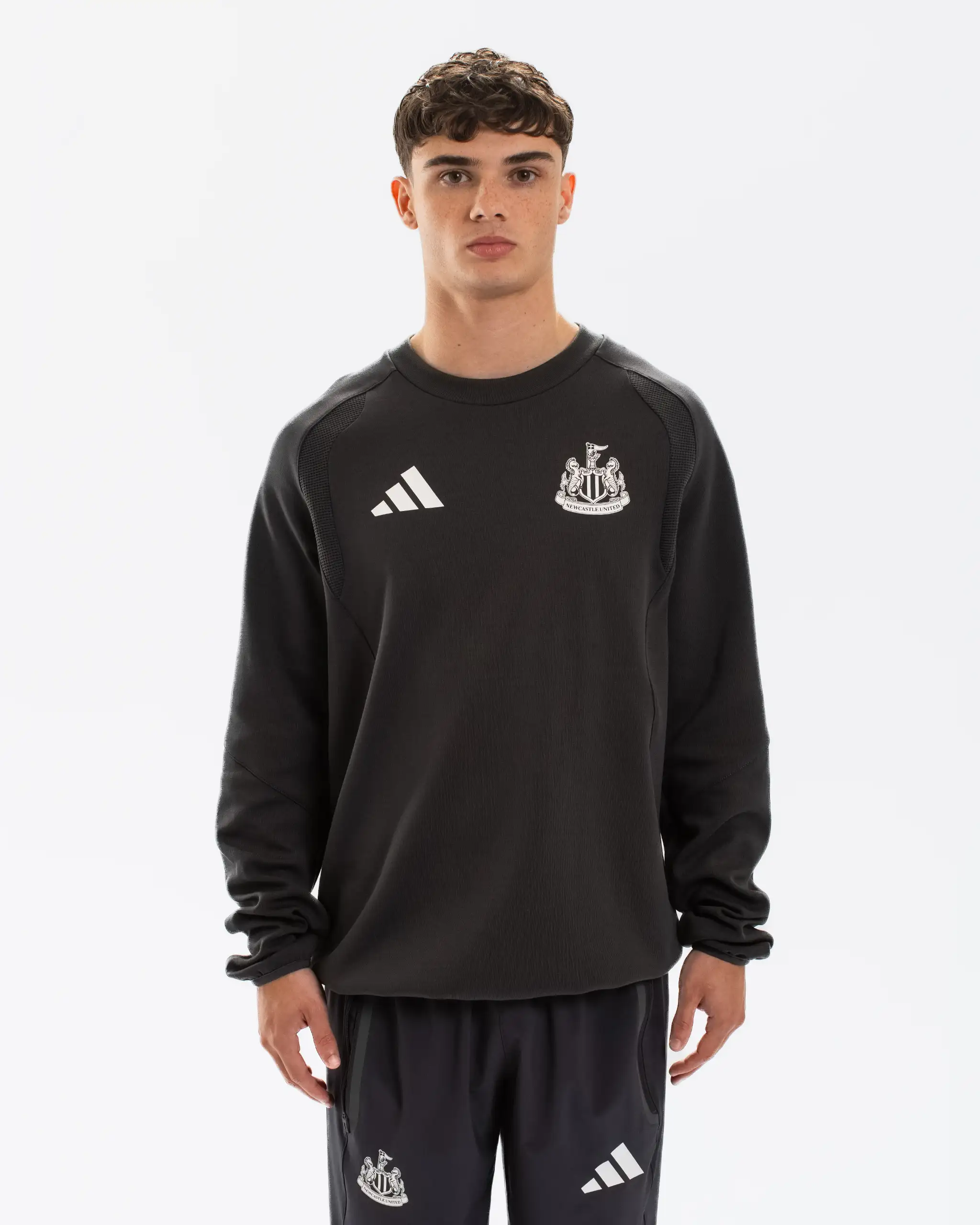 Newcastle United adidas Tiro Travel Grey Sweatshirt - Image 3