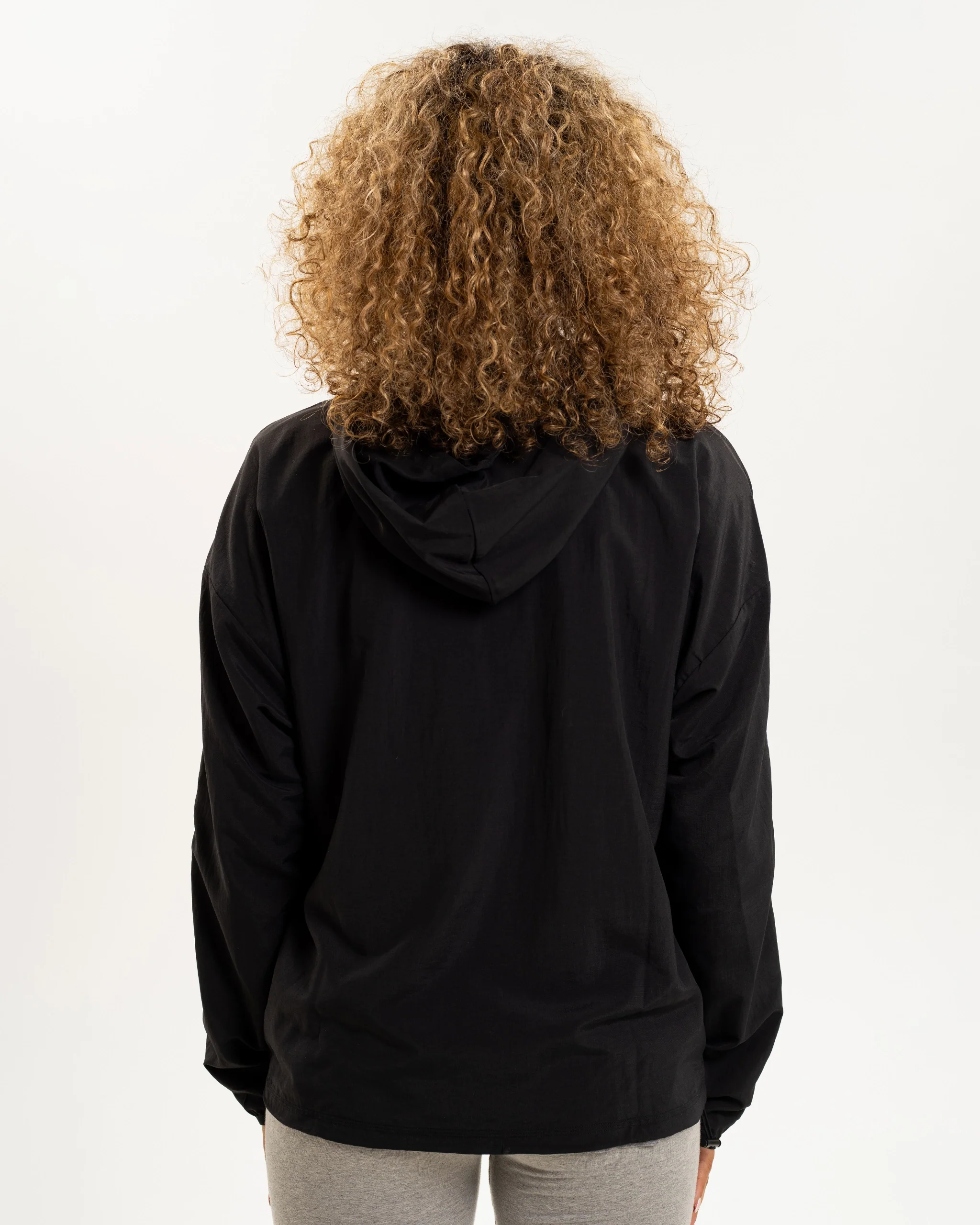 Newcastle United adidas Women's 3-Stripe Overhead 1/2 Zip Windbreaker Jacket - Image 3