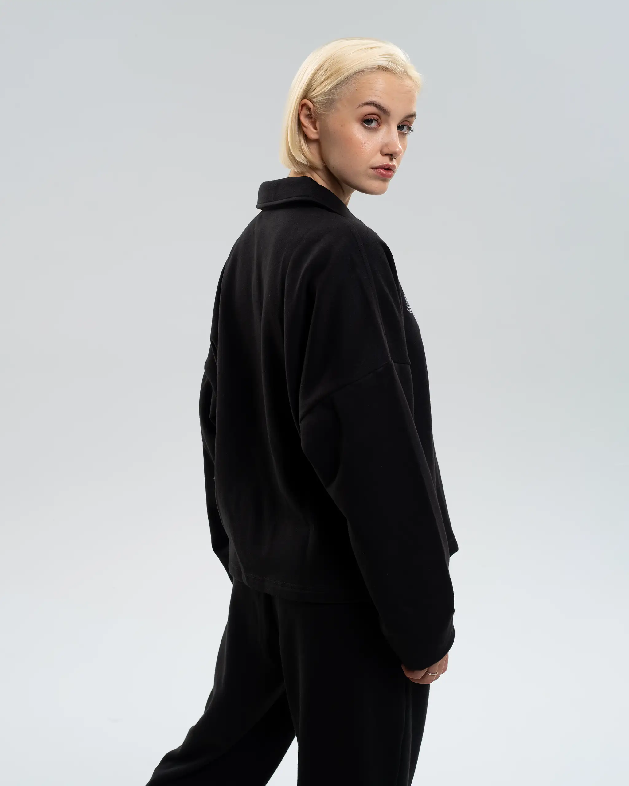 Newcastle United adidas Women's Black Long Sleeved Polo - Image 2