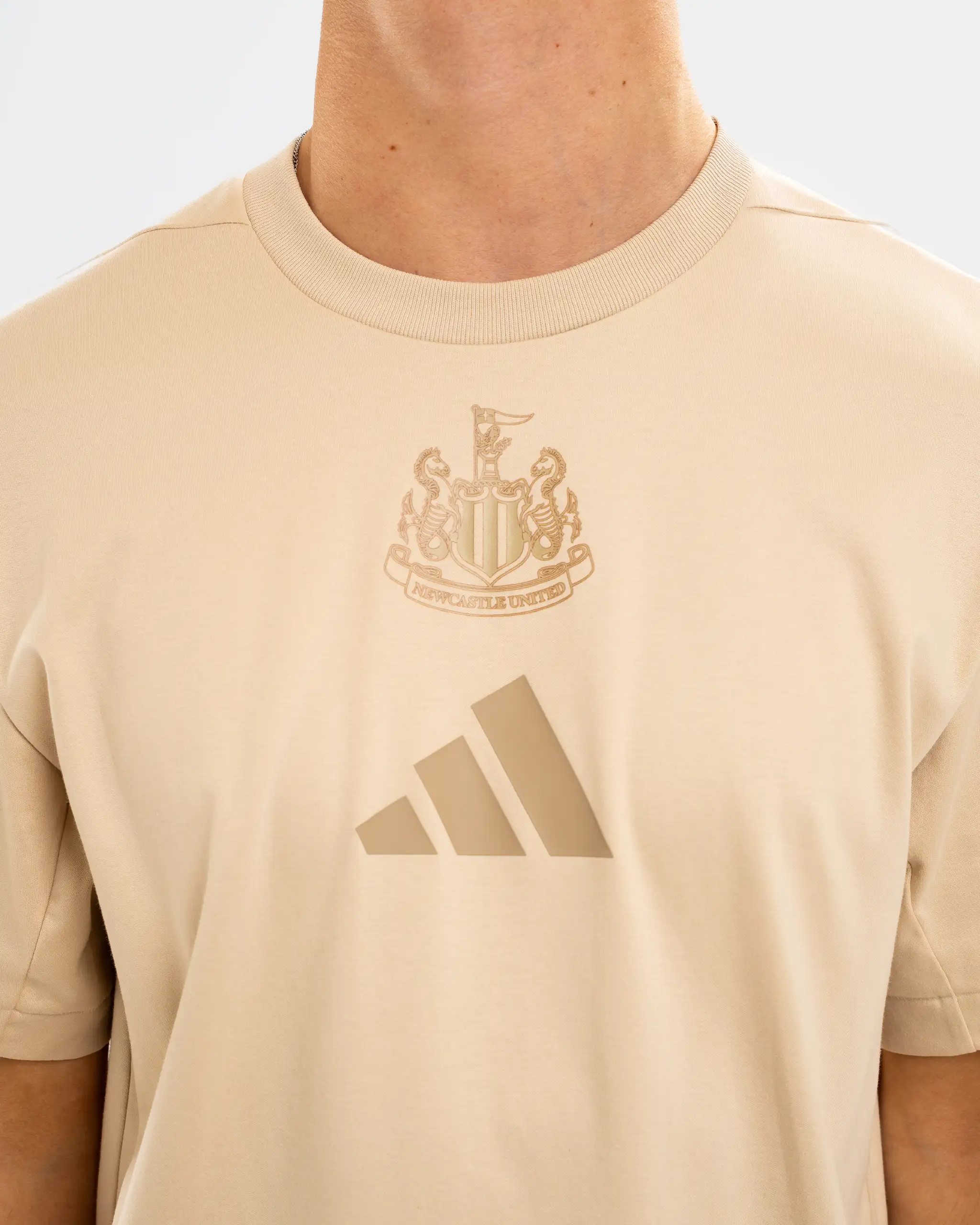 Newcastle United adidas Z.N.E Men's Beige T-Shirt - Image 2