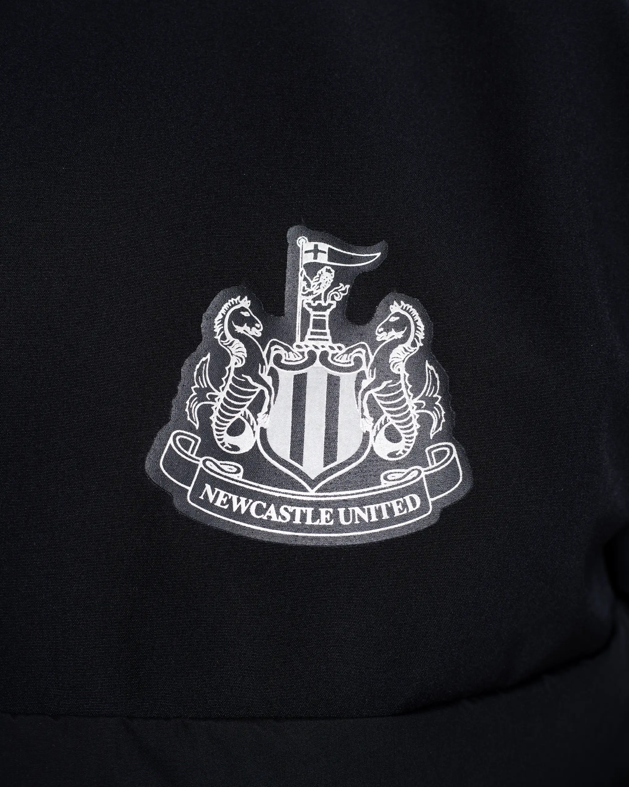 Newcastle United Black Hooded Hybrid Jacket - Image 2