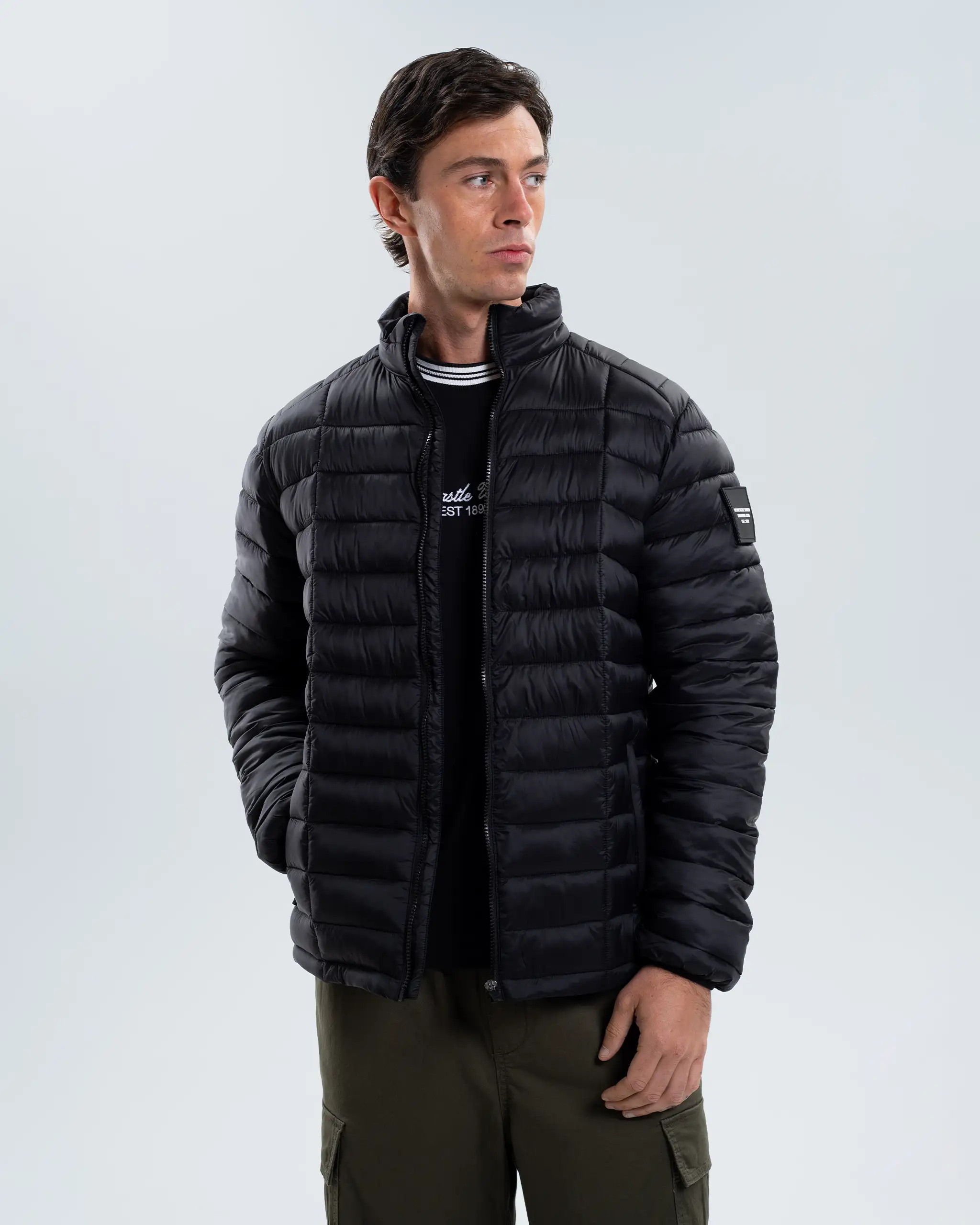Newcastle United Black Puffer Jacket - Image 2