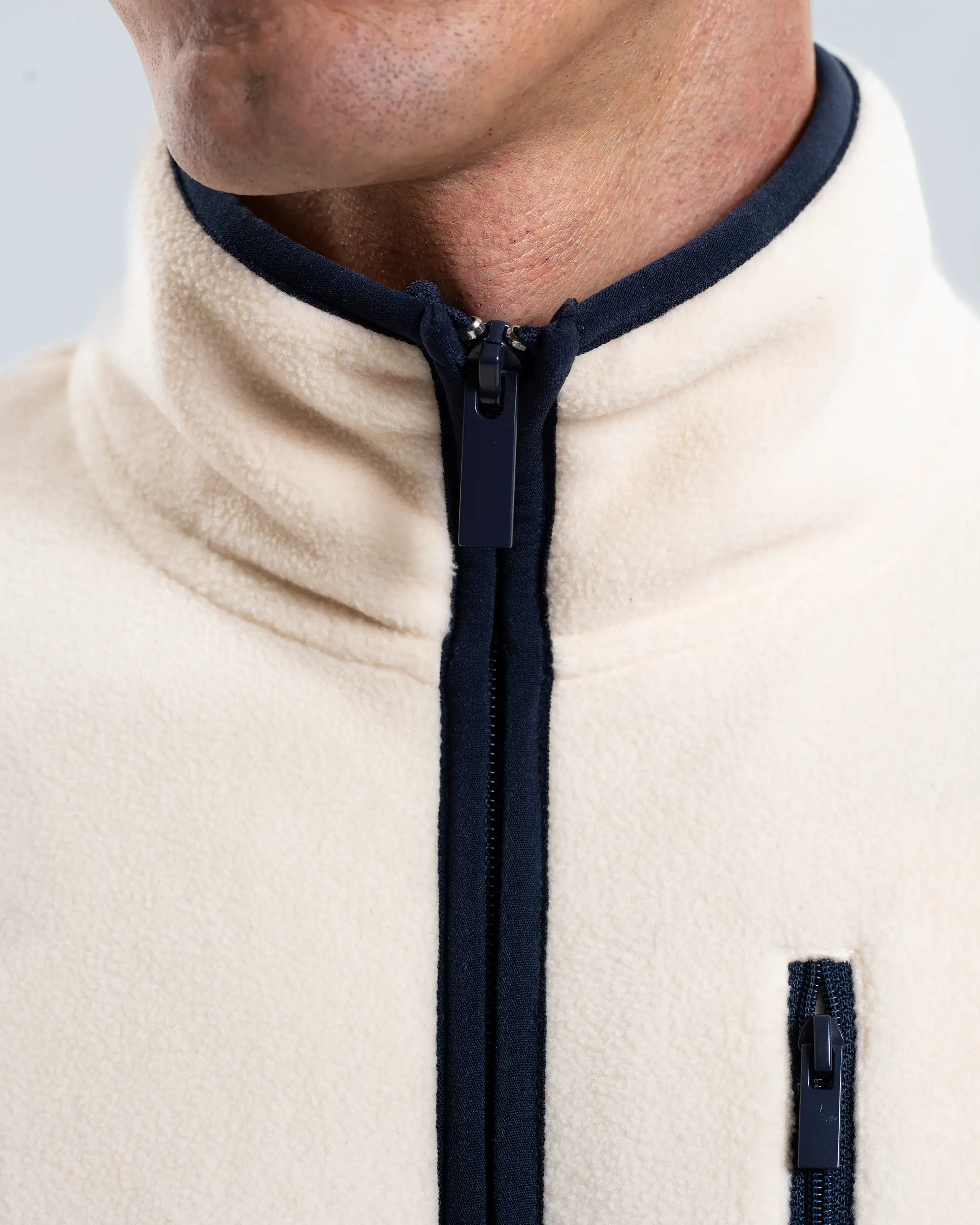 Newcastle United Cream Zip Up Fleece Jacket - Image 2