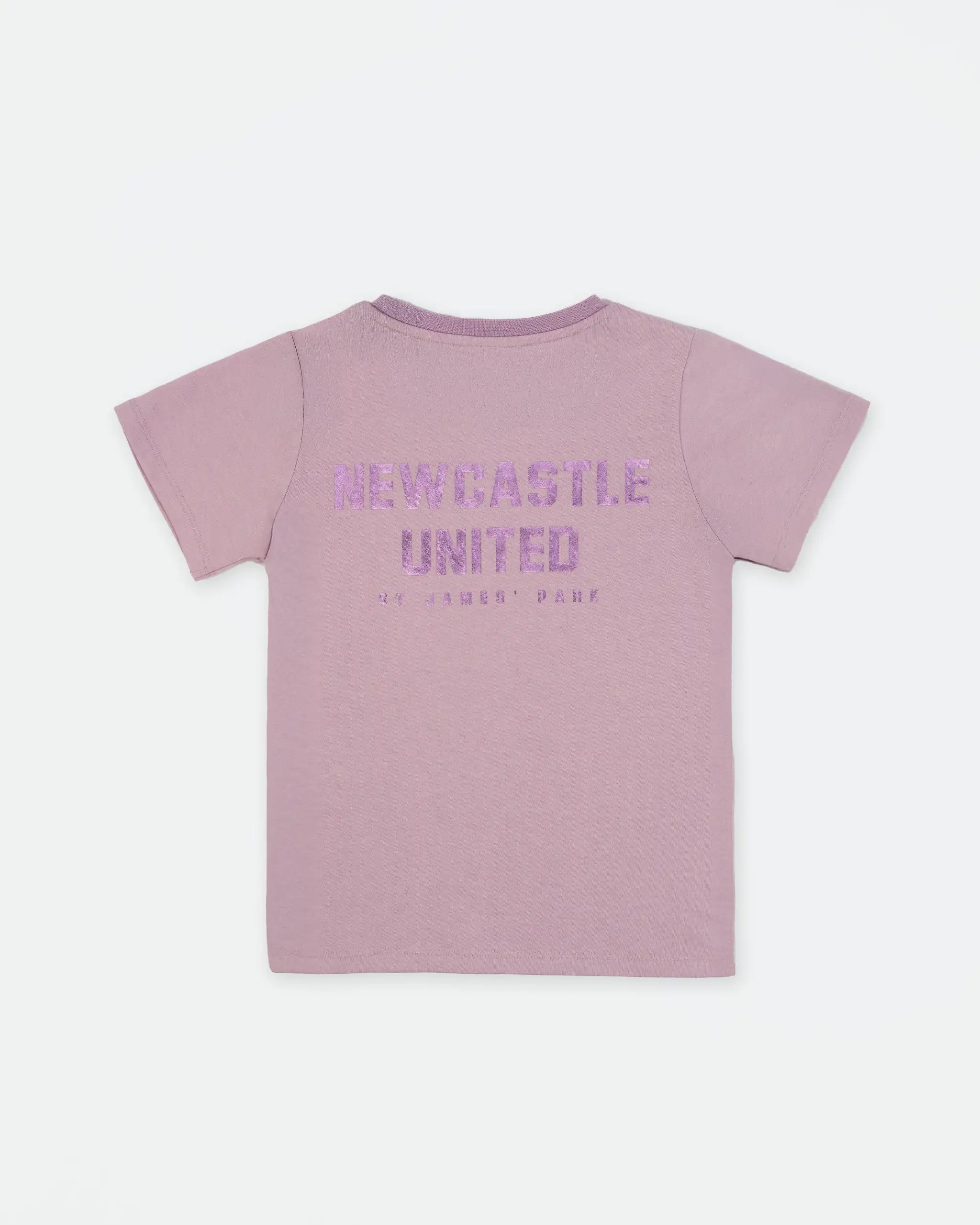 Newcastle United Girl's Lilac T-Shirt With Shimmer Crest - Image 3