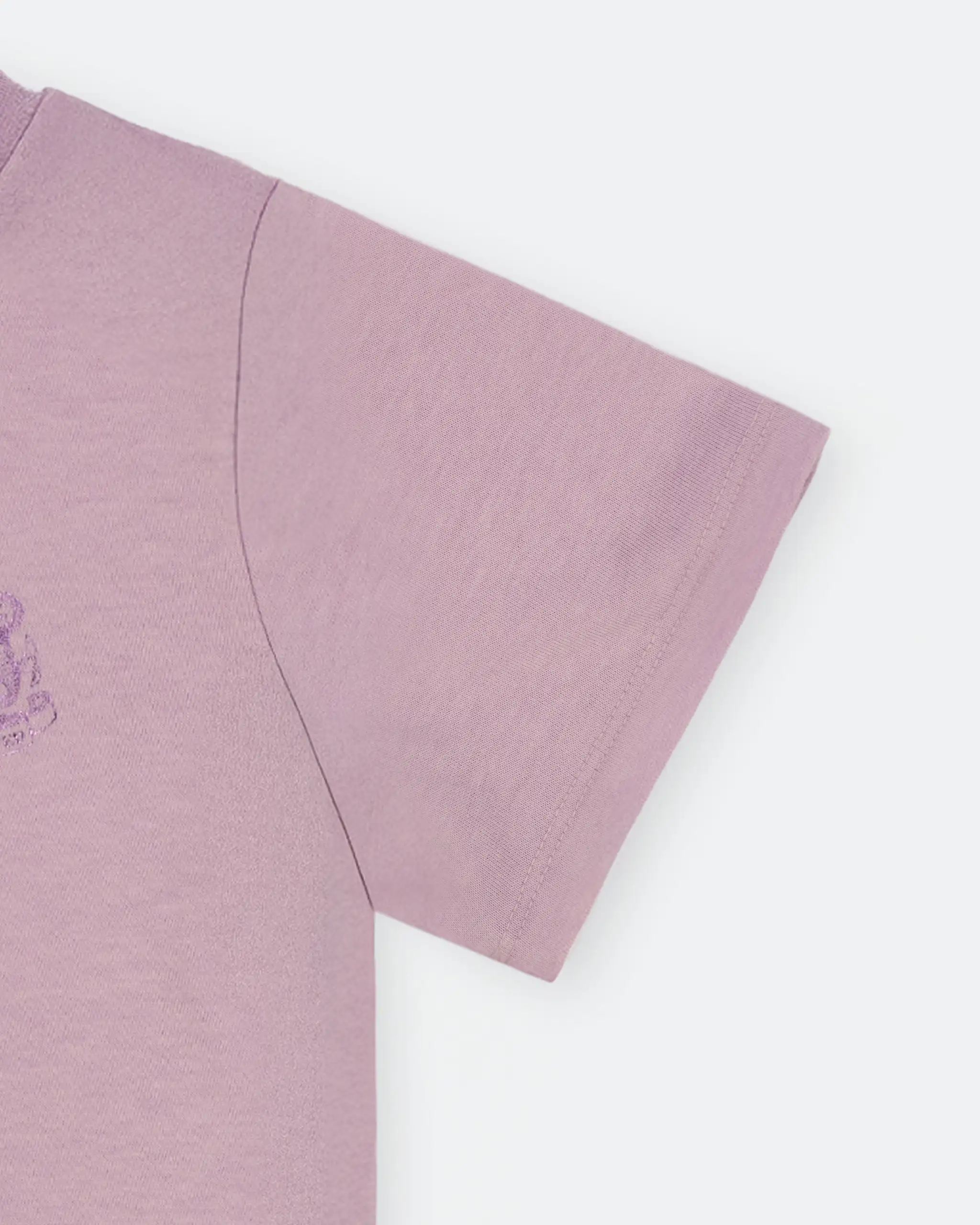 Newcastle United Girl's Lilac T-Shirt With Shimmer Crest - Image 4