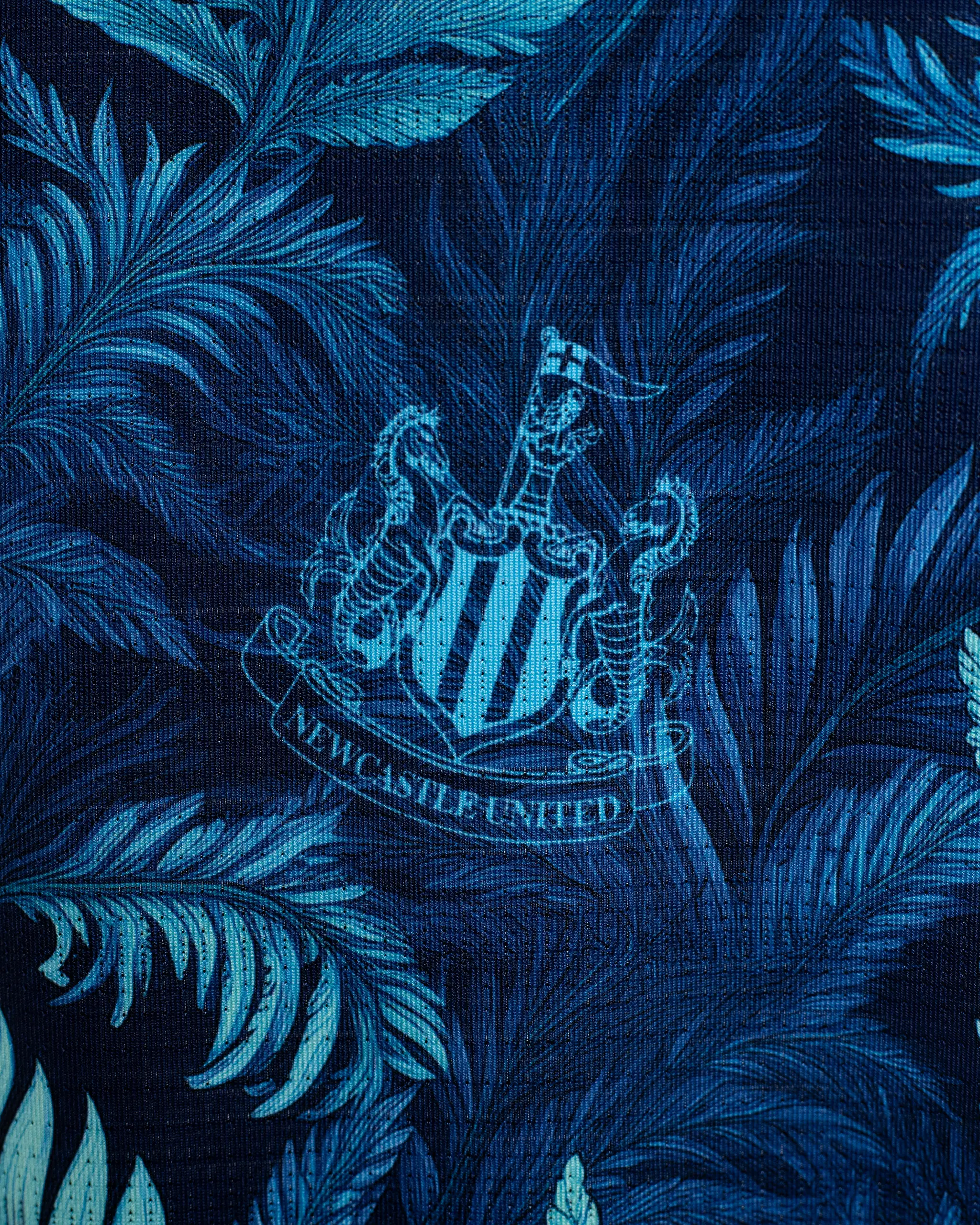 Newcastle United Men's Aqua Feather Polo Shirt - Image 6