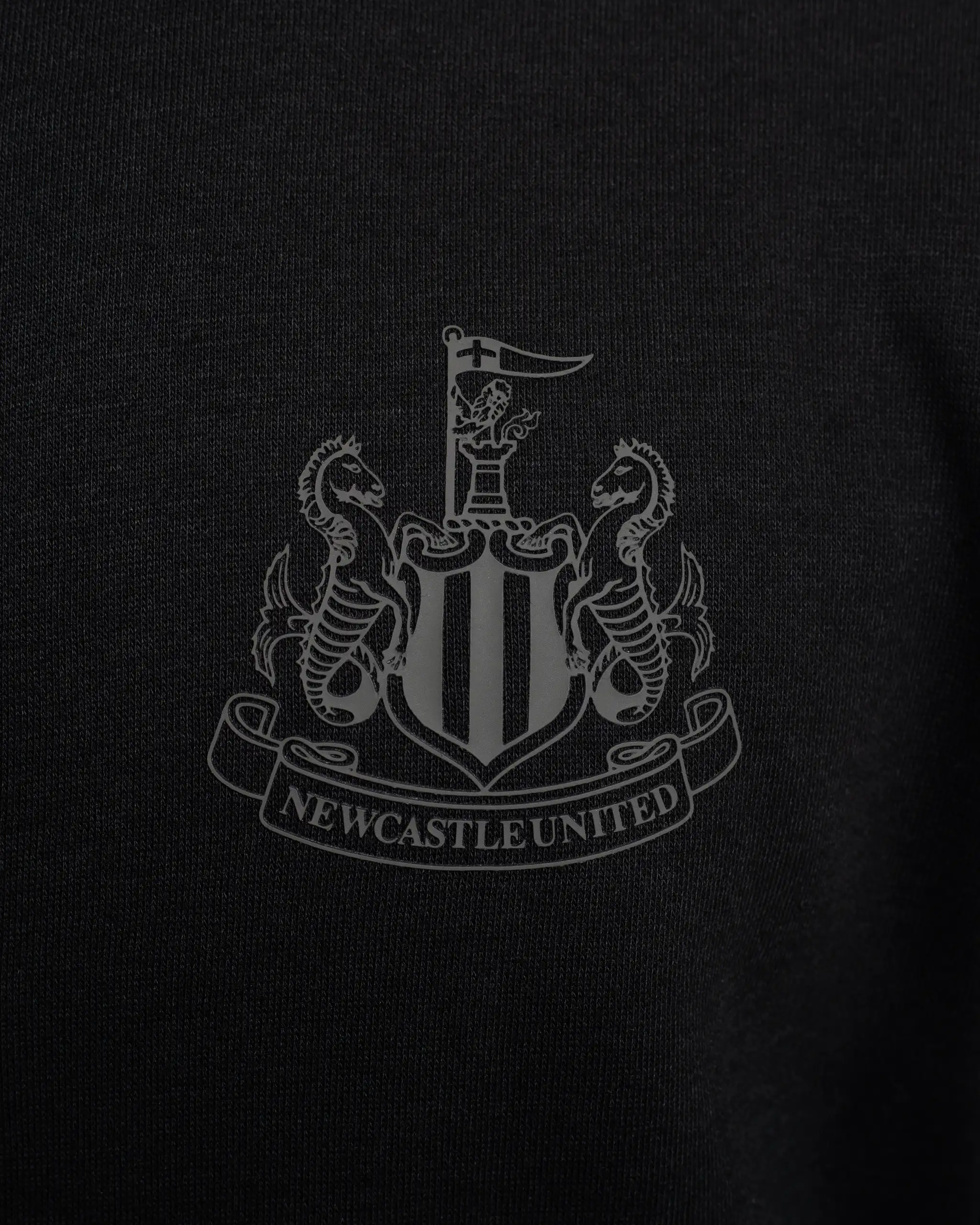 Newcastle United Men's Black 1/4 Zip Sweatshirt - Image 3
