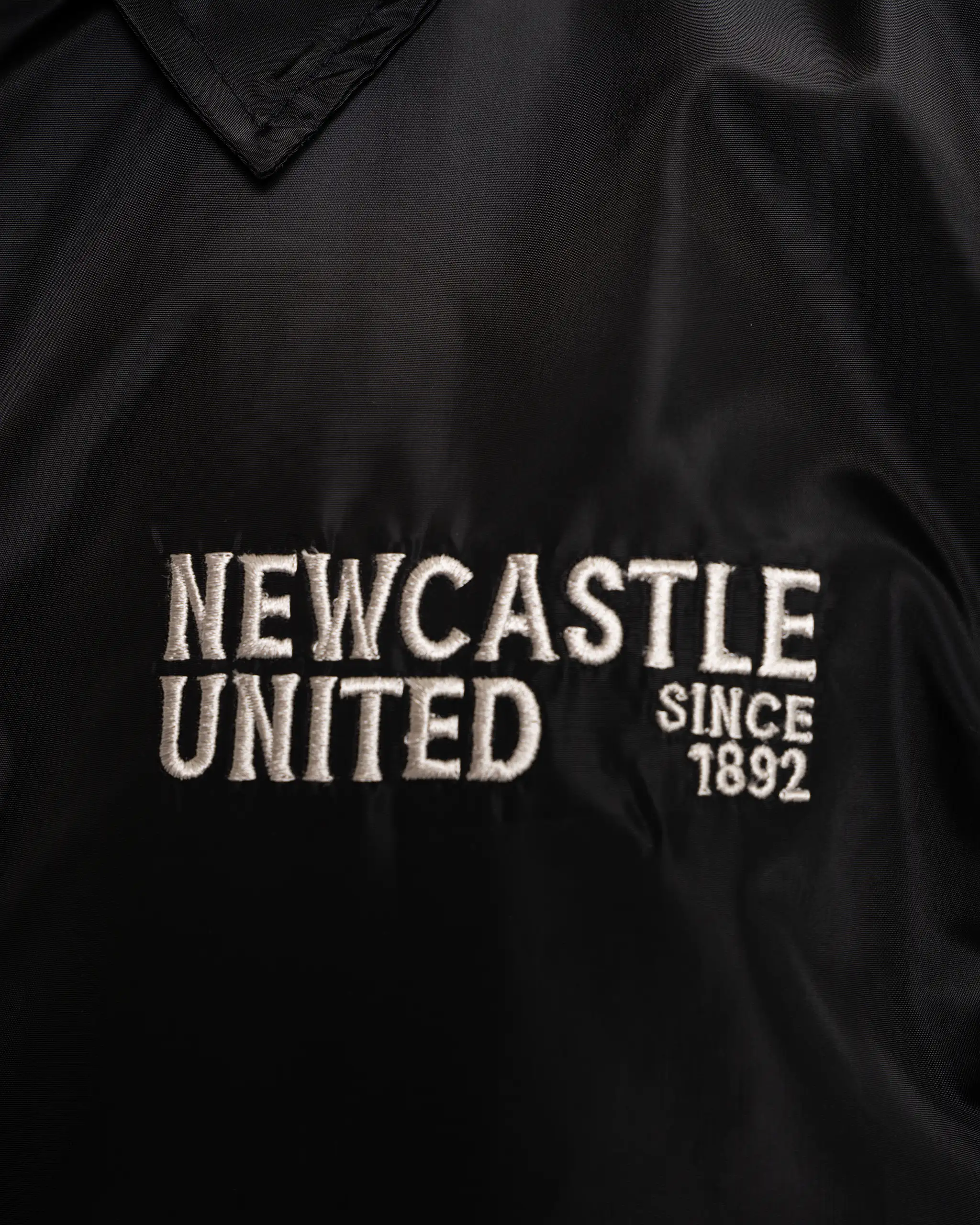 Newcastle United Men's Black Button Up Coach Jacket - Image 4