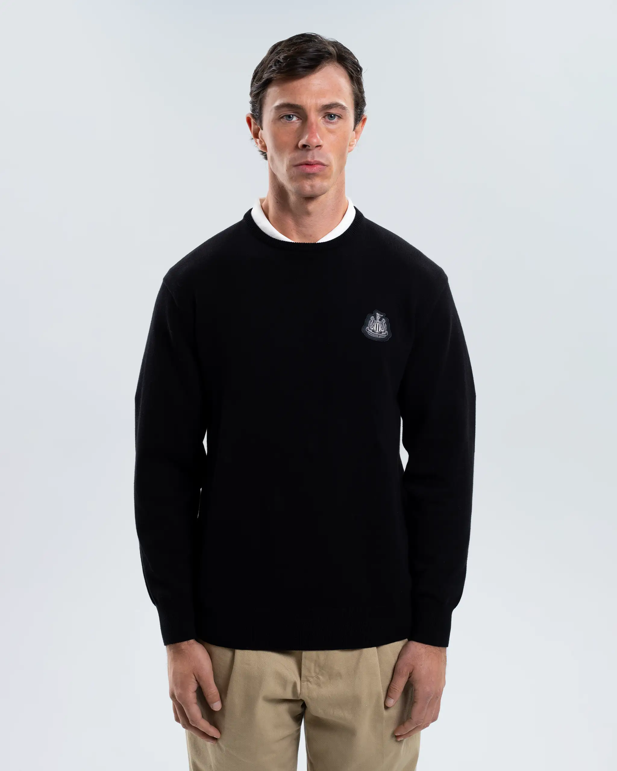 Newcastle United Men's Black Crew Neck Knit Sweater - Image 4