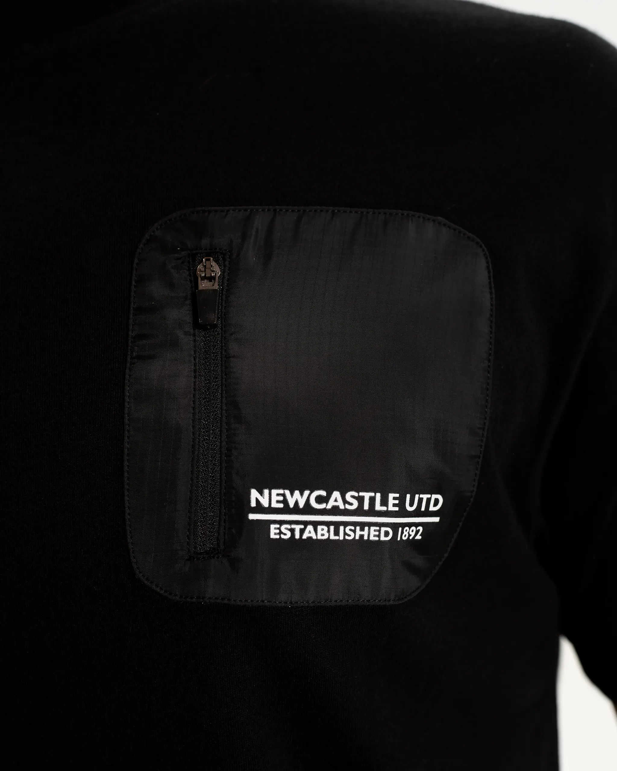 Newcastle United Men's Black Pocket Detailed T-Shirt - Image 6