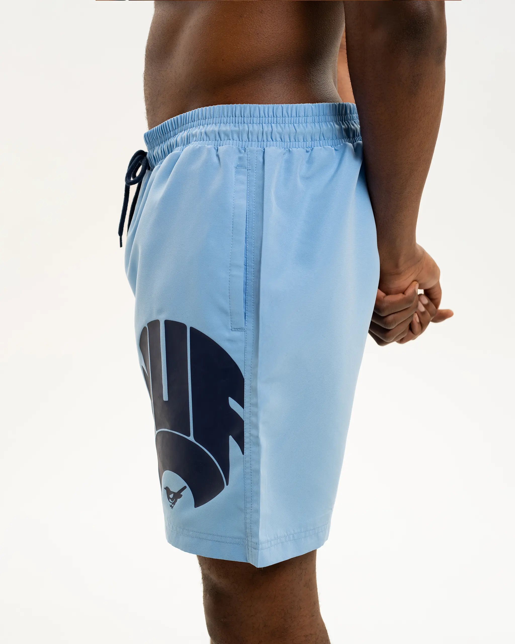 Newcastle United Men's Blue Retro Crest Swim Shorts - Image 7