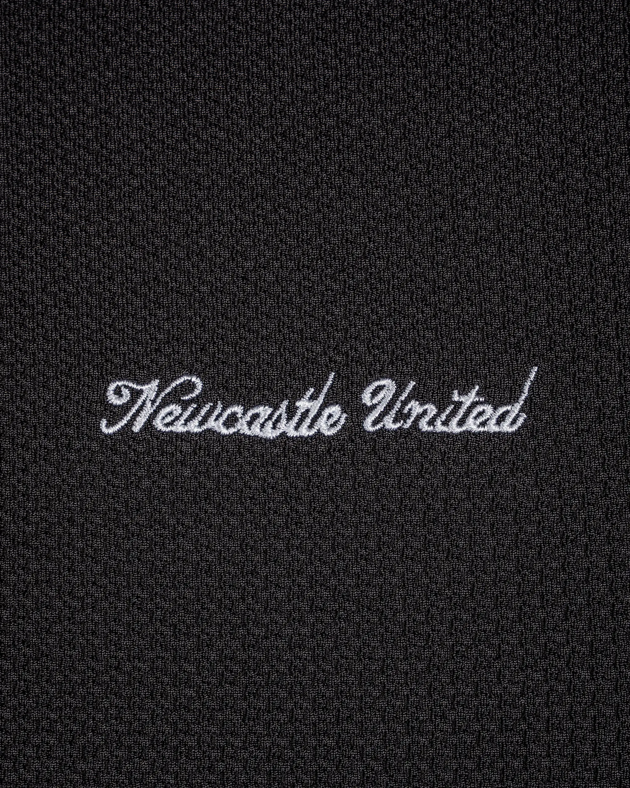 Newcastle United Men's Charcoal Textured Polo Shirt - Image 3