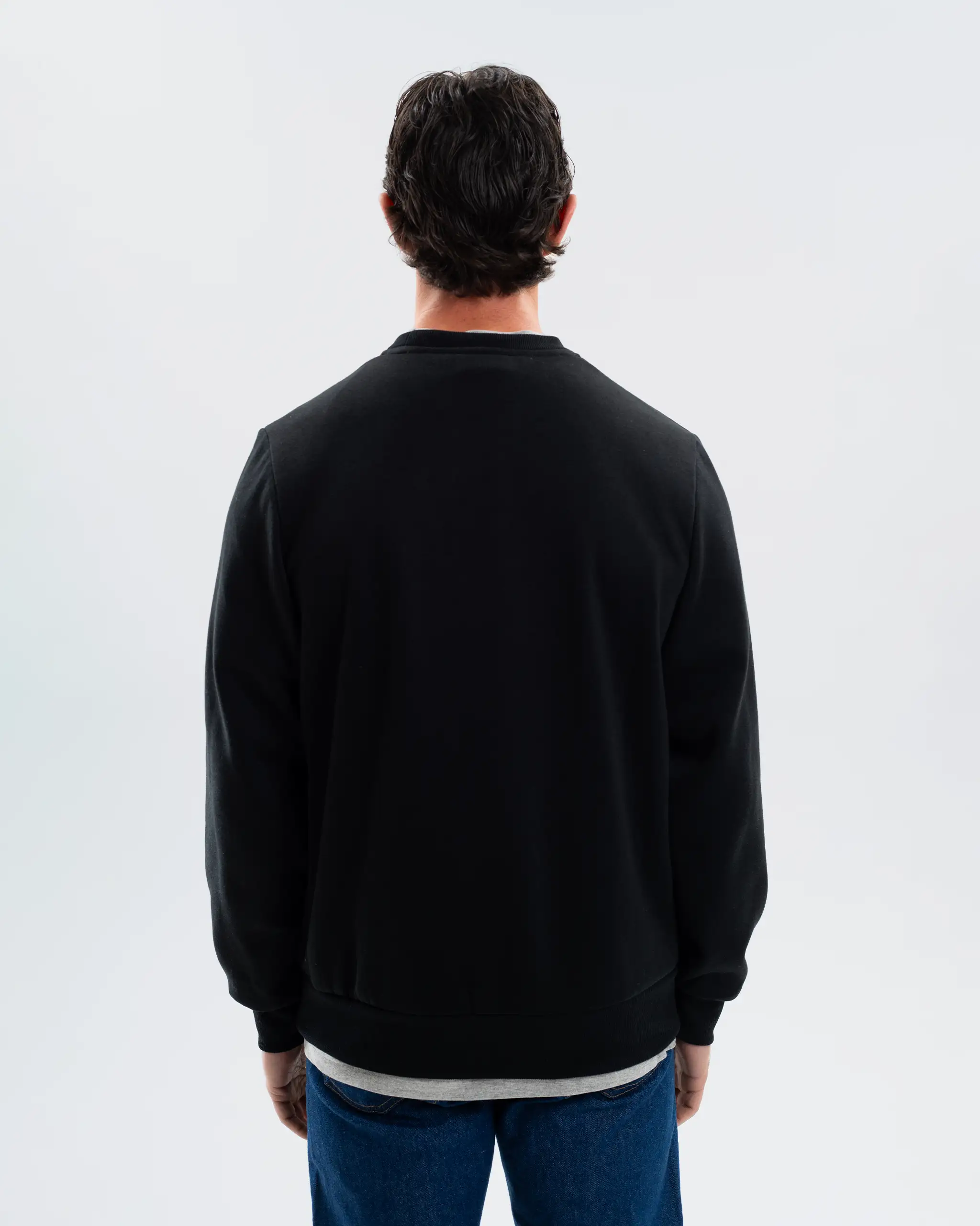 Newcastle United Men's Essentials Range Black Crew Neck Sweater - Image 4