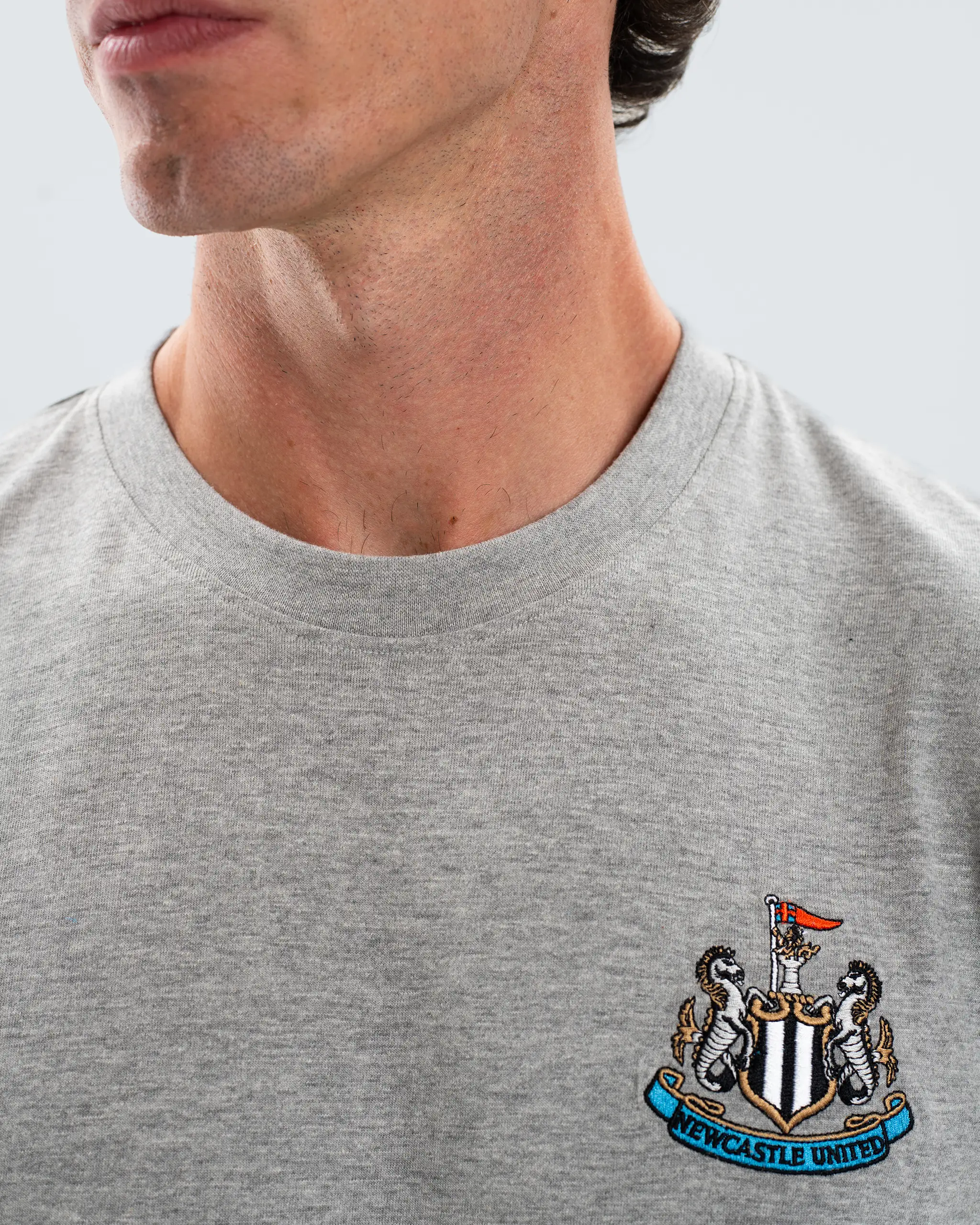 Newcastle United Men's Essentials Range Grey T-Shirt - Image 3