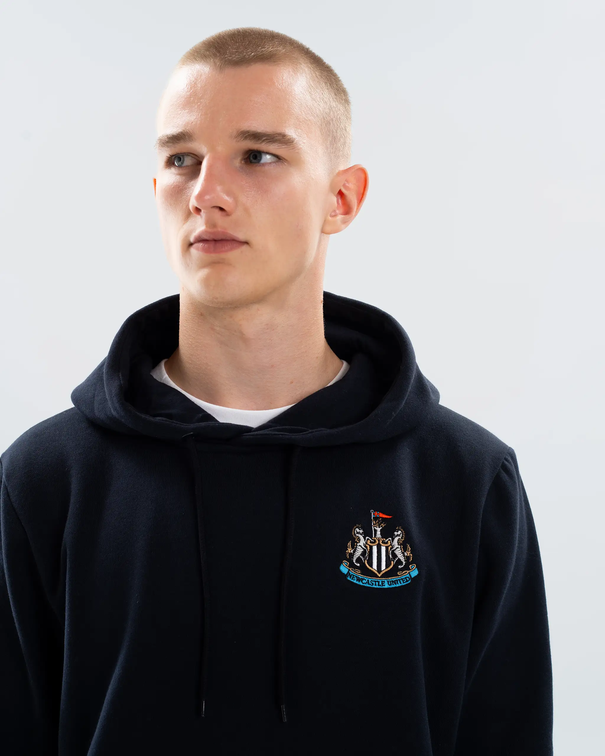 Newcastle United Men's Essentials Range Navy Hoodie - Image 4