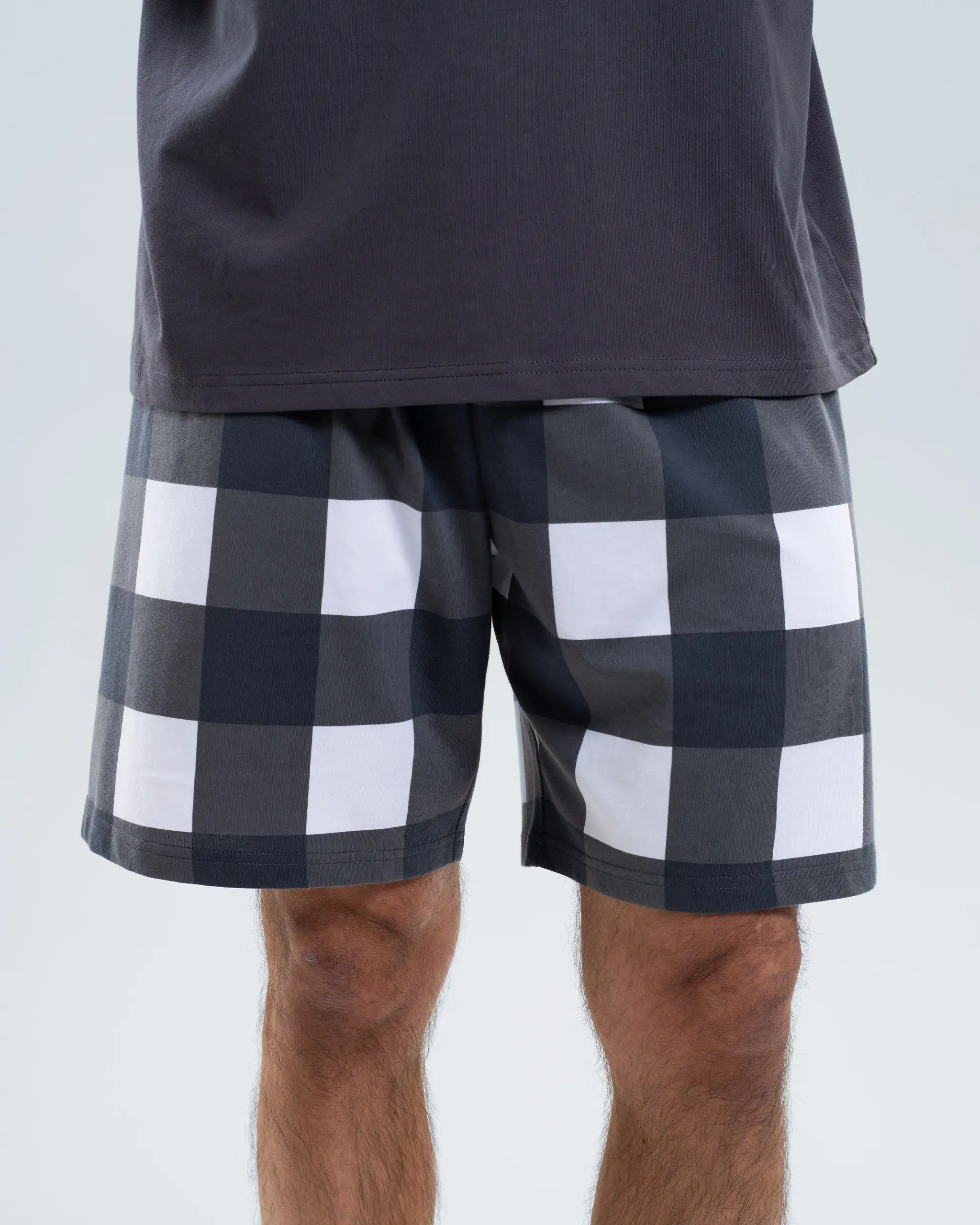 Newcastle United Men's Grey Check Short Pyjama Set - Image 4
