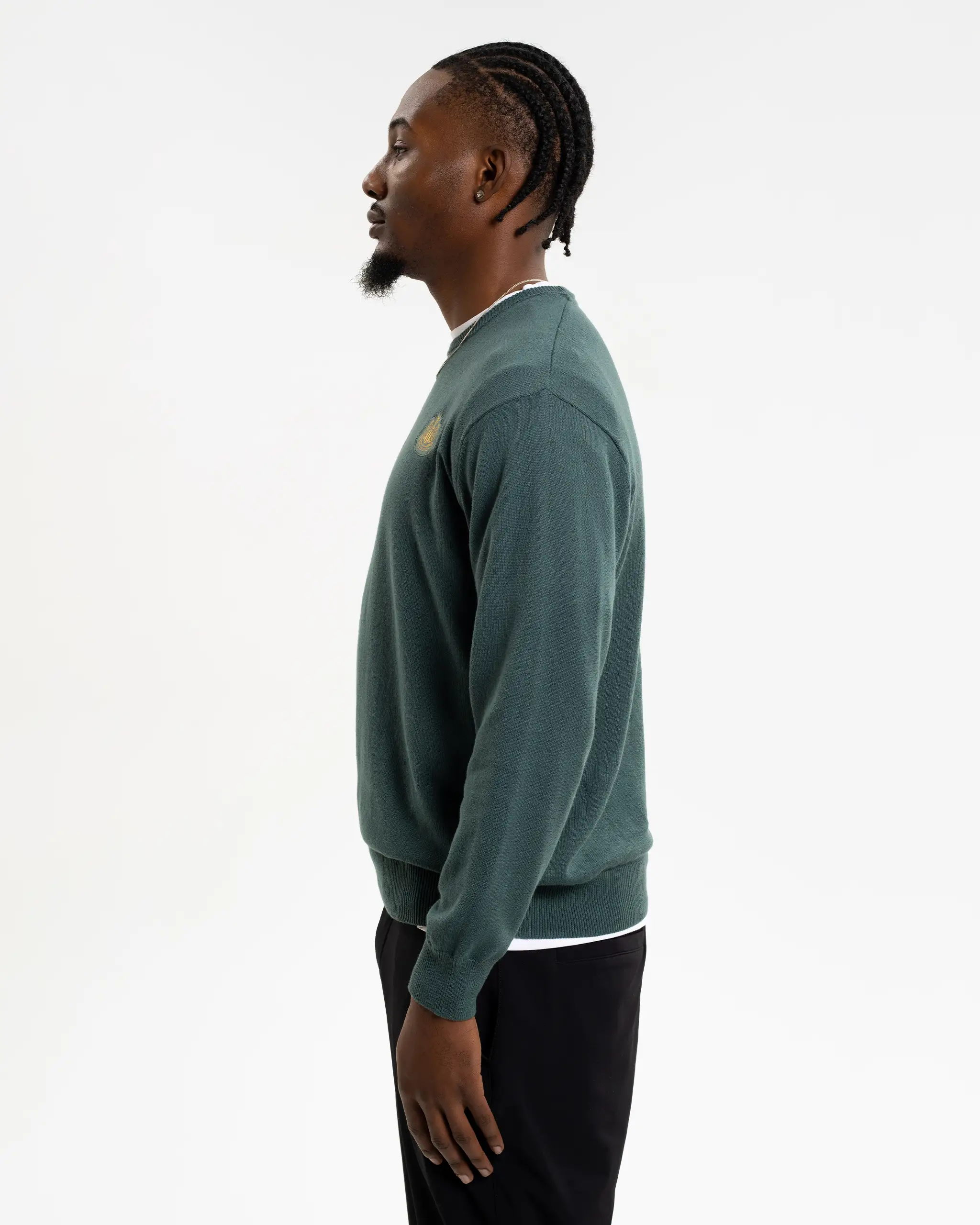 Newcastle United Men's Khaki Crew Neck Knit Sweater - Image 5