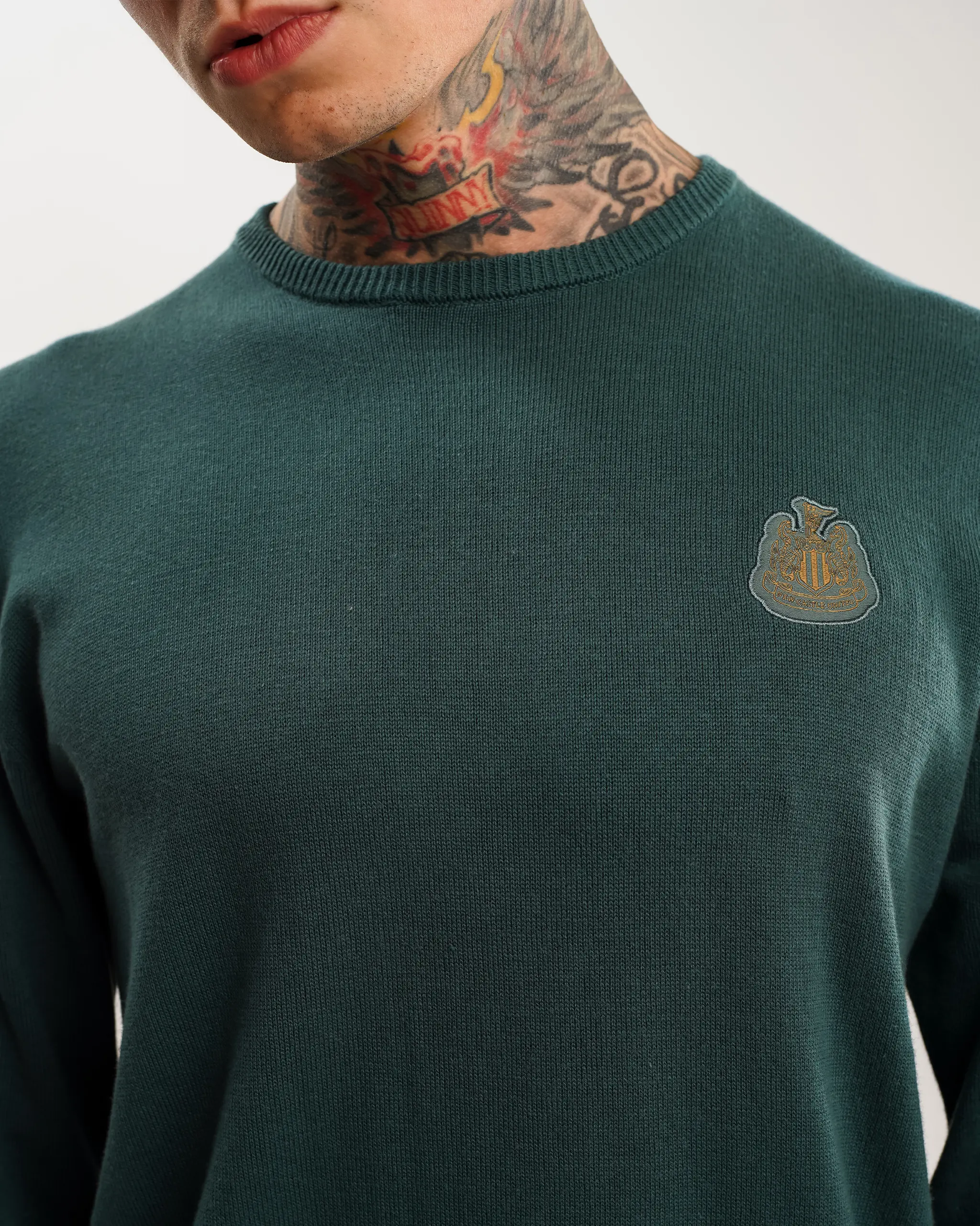 Newcastle United Men's Khaki Crew Neck Knit Sweater - Image 7
