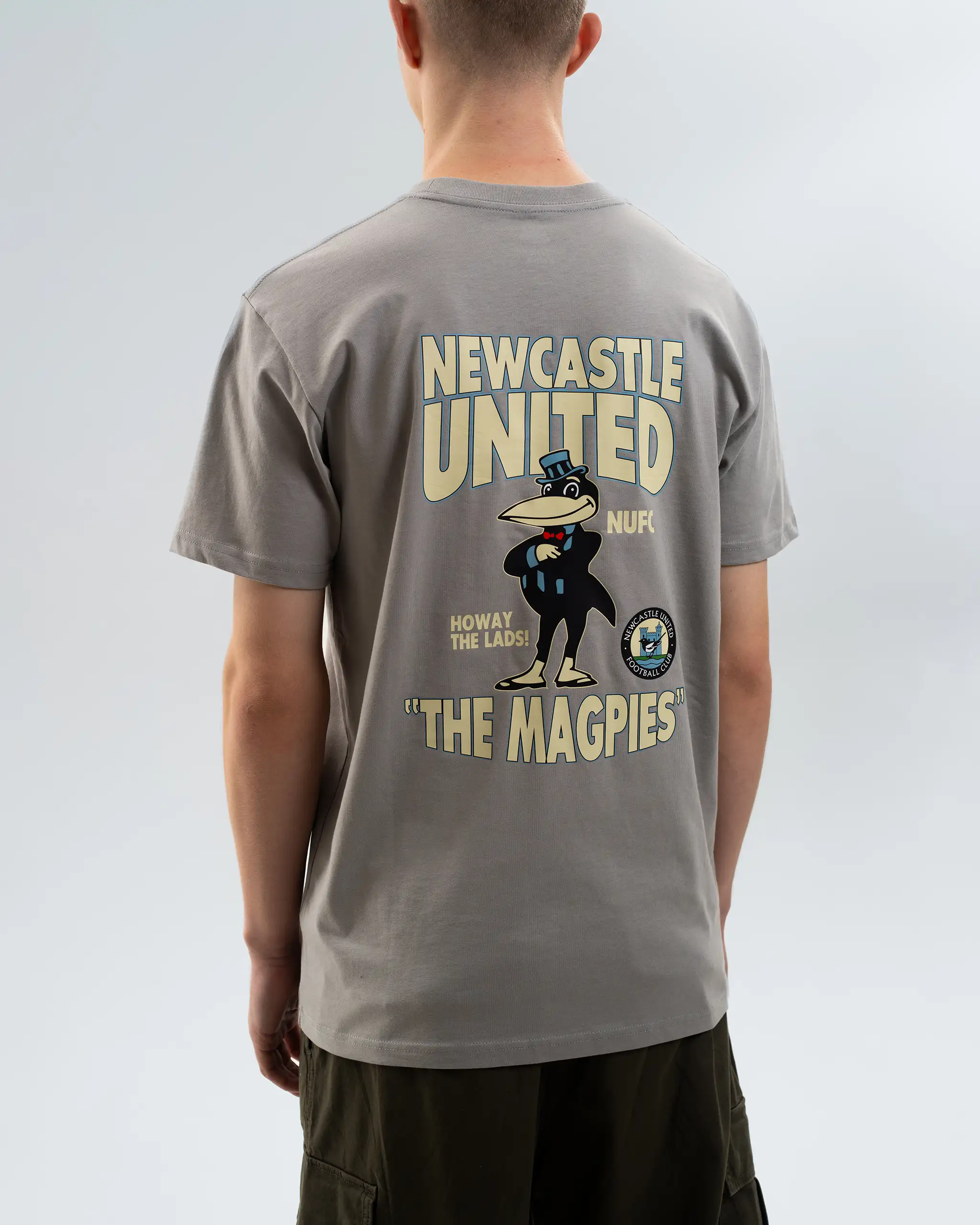 Newcastle United Men's Mr Magpie Grey T-Shirt - Image 6