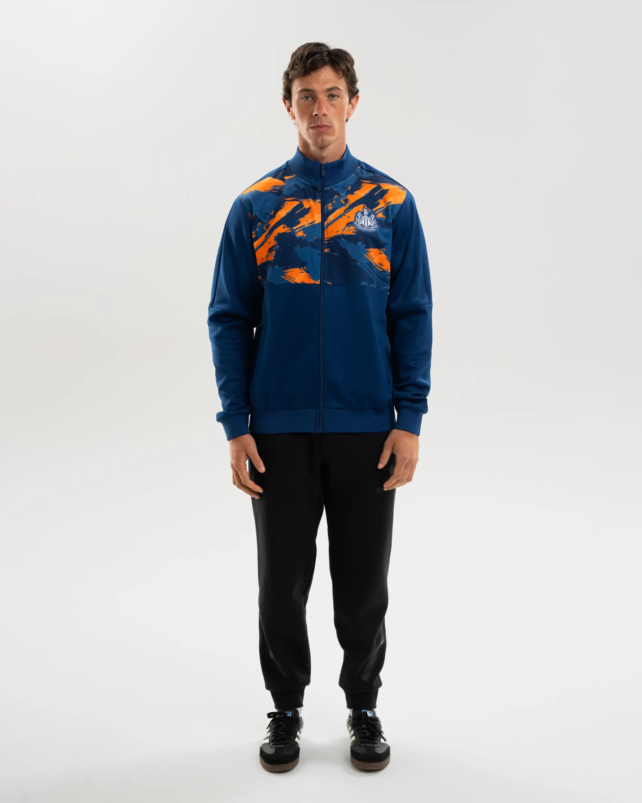 Newcastle United Men's Navy & Orange Camo Track Jacket - Image 3