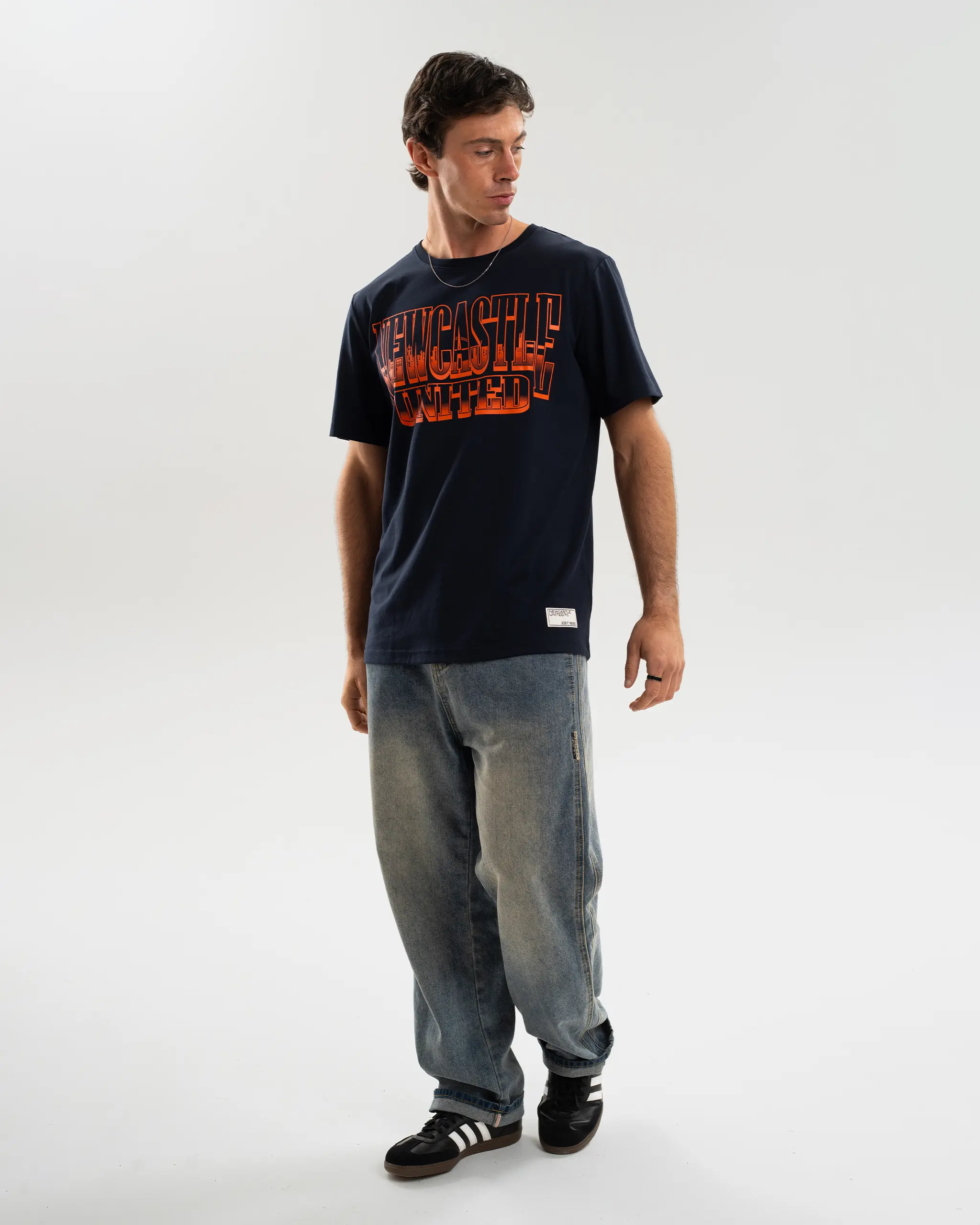 Newcastle United Navy Graphic T-Shirt - Image 3