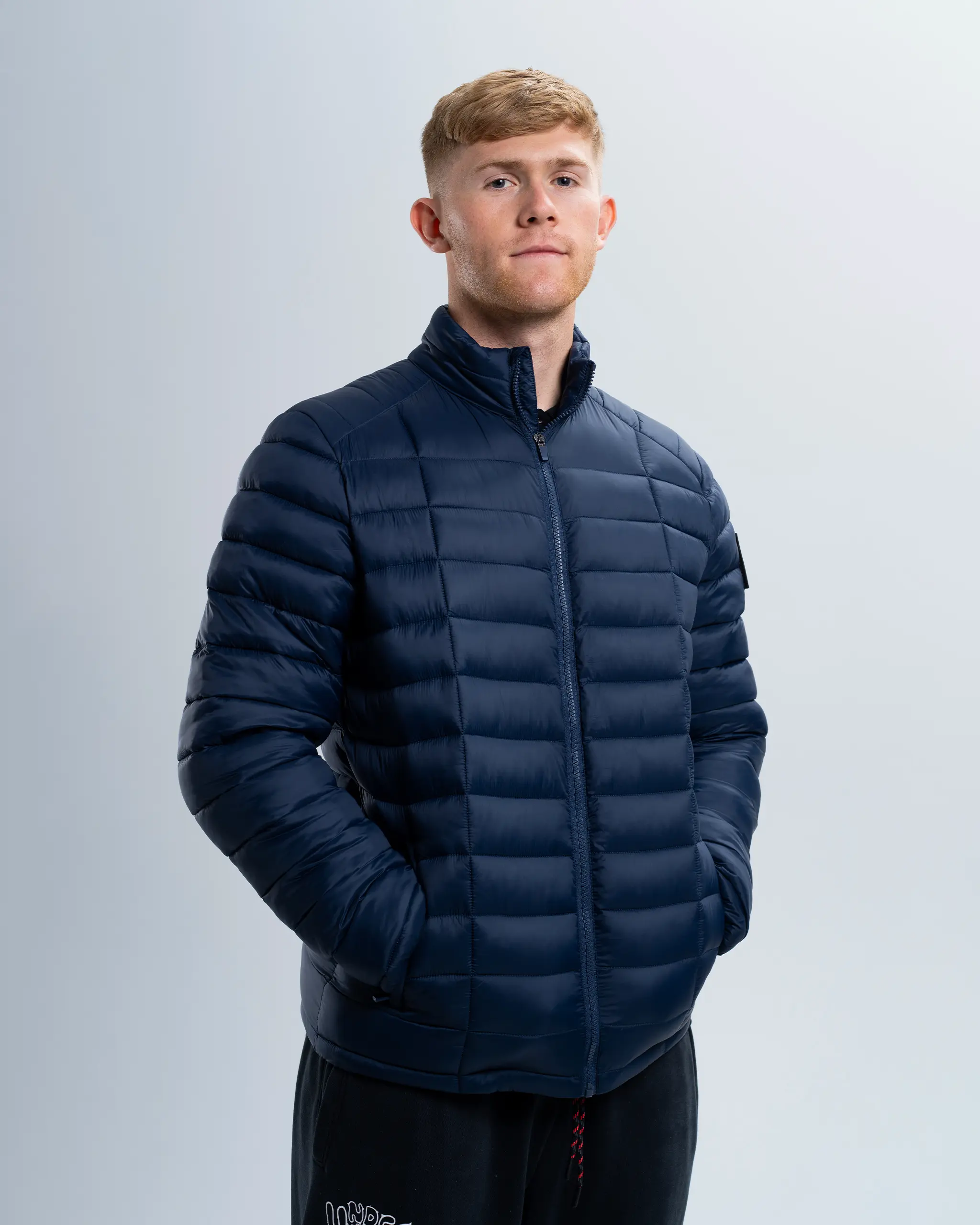 Newcastle United Navy Puffer Jacket - Image 2