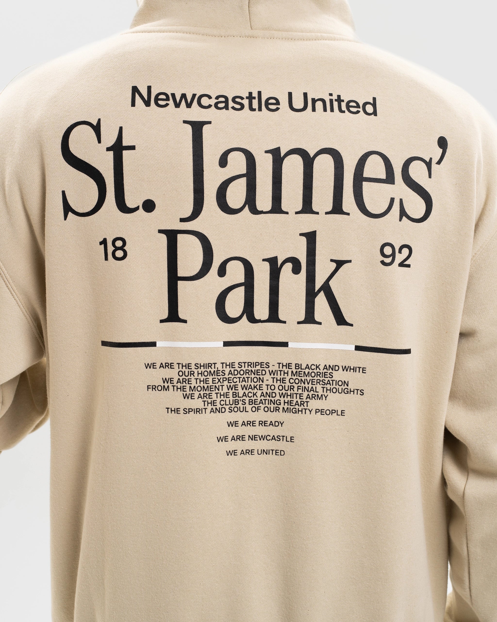 Newcastle United St. James' Park Stone Graphic Hoodie - Image 5