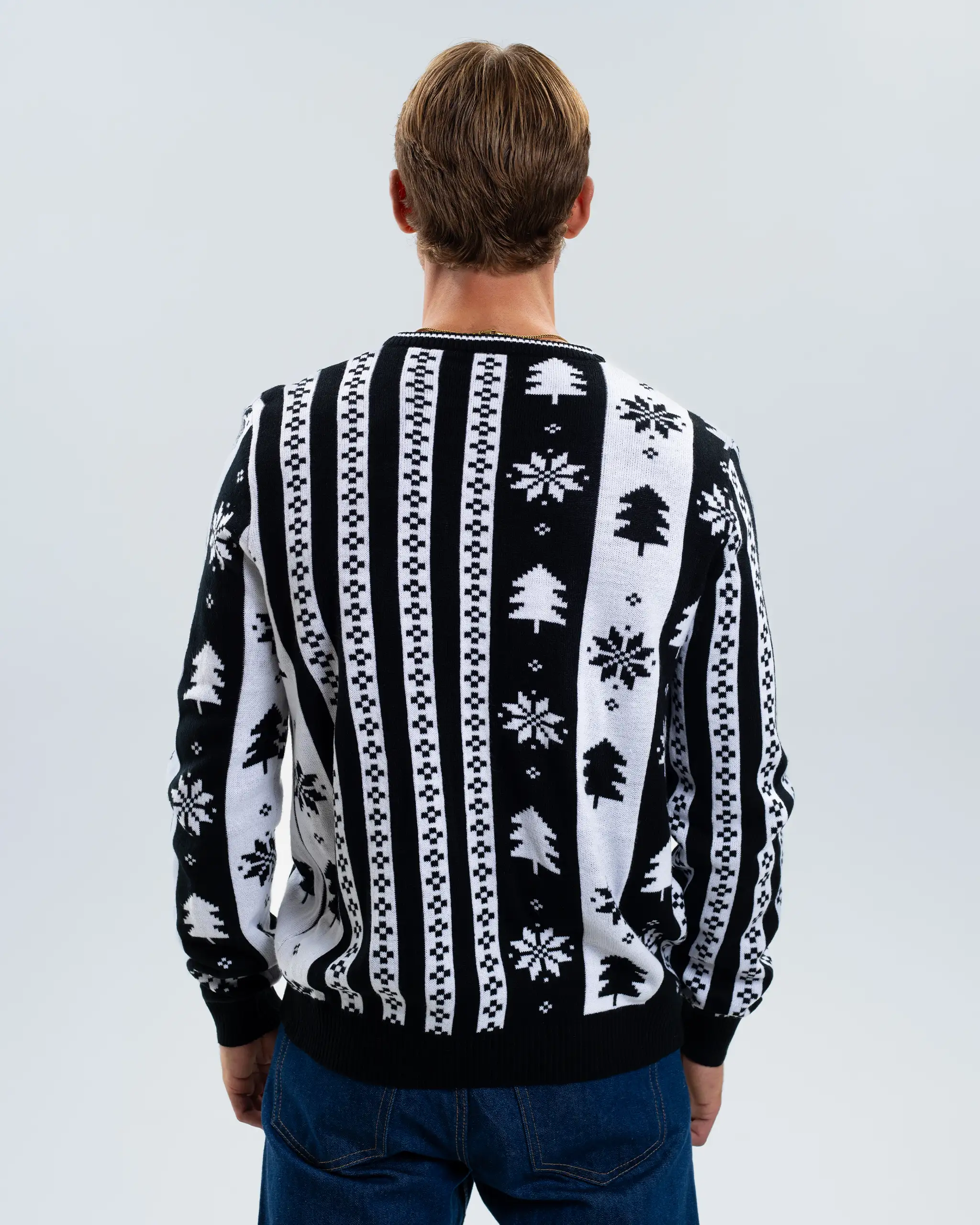 Newcastle United Striped Christmas Jumper - Image 6